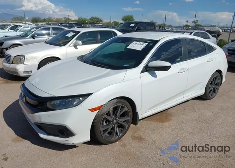 2019 Honda Civic Sport из США, поврежденный, VIN 2HGFC2F86KH587587